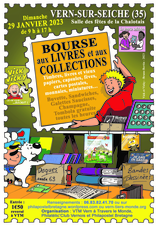 Affiche + carte postale Bourses aux livres et aux collections 29 janvier 2023 69