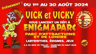 PARCOURS D'ENIGMES AVEC VICK ET VICKY au PARC D'ATTRACTION ET DE LOISIRS "ENIGMAPARC" - JANZE (35) 1